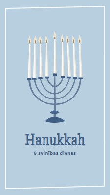 8 dienas Hanukkah blue organic-simple