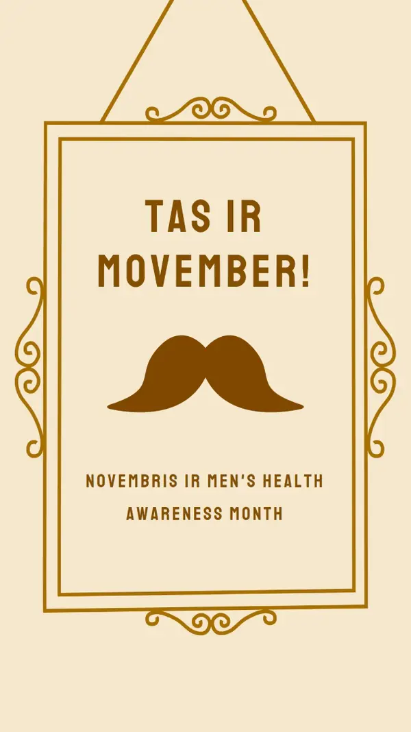 Mustaches (novembris) brown vintage-retro