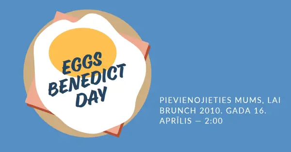 Eggs Benedict Day blue whimsical-color-block