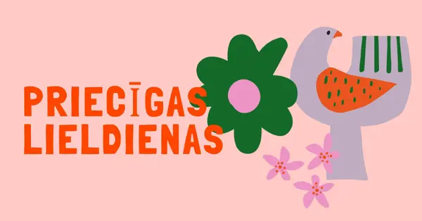Priecīgas Lieldienas pink whimsical-color-block