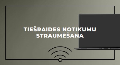 Tiešraides notikumu straumēšana gray modern-bold