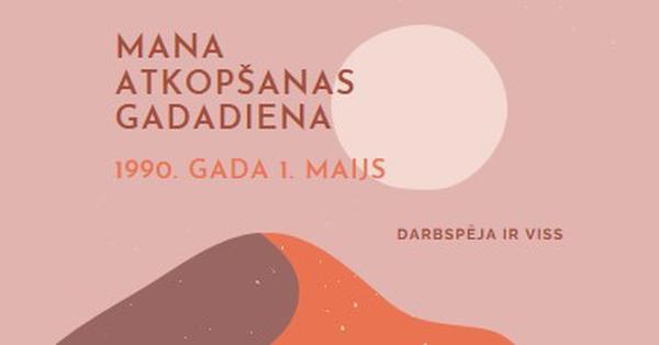 Mana atkopšanas gadadiena pink organic-boho