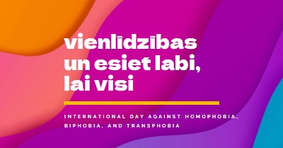 Honor International Day Against Homophobia purple modern-bold