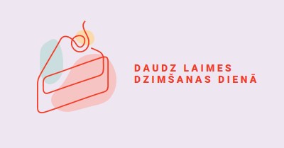 Daudz laimes dzimšanas dienā purple whimsical-line