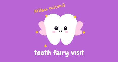 Apiet pirmos tooth fairy apmeklējiet purple whimsical-color-block