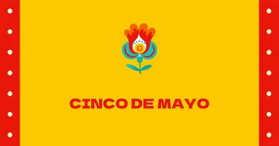 Sinko de Maio yellow modern-color-block