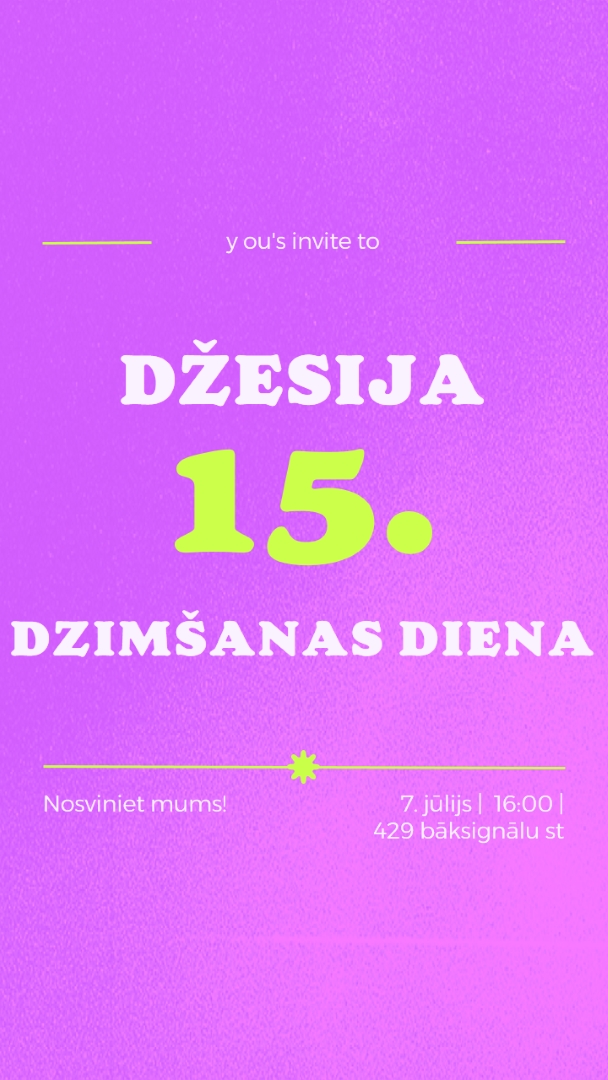 Jūs esat uzaicināts purple bold,vibrant,retro