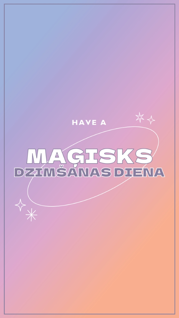 Brīnumainā dzimšanas diena purple magical,modern,gradient