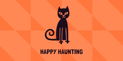 Happy haunting orange whimsical-color-block