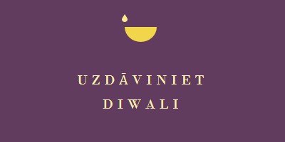 Diwali arti purple modern-simple