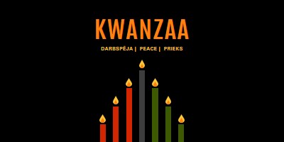 Kwanzaa wish black modern-color-block