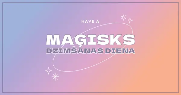 Brīnumainā dzimšanas diena purple magical,modern,gradient
