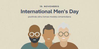 International Men's Day gray modern-color-block