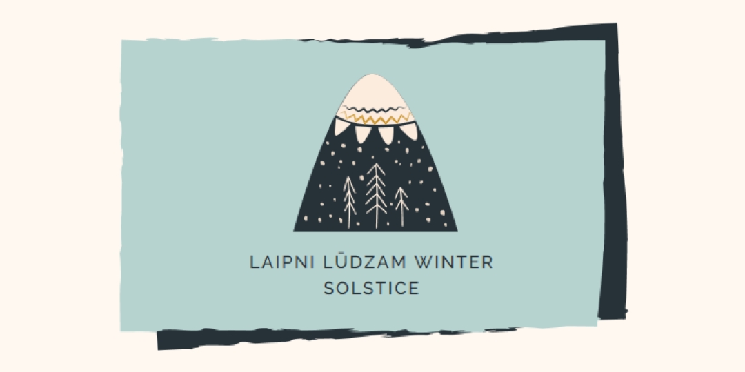Laipni lūdzam ziemas solosticē! blue whimsical-color-block