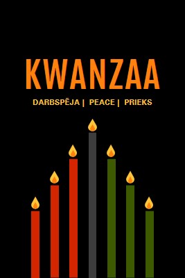 Kwanzaa wish black modern-color-block