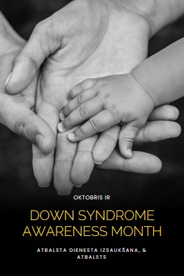 Down Syndrome Awareness Month black modern-simple