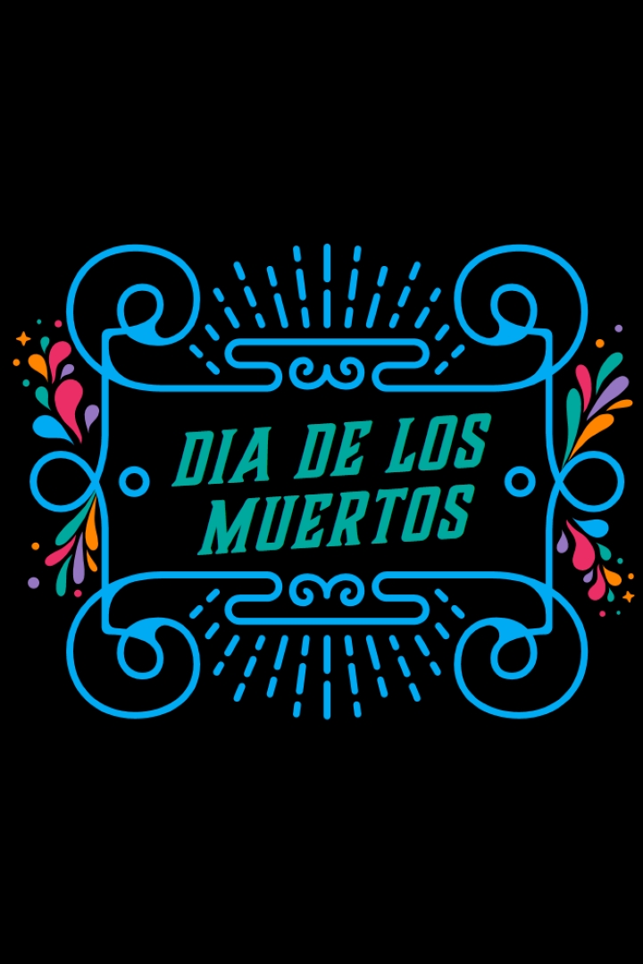 El Dia de los Muertos black modern-bold