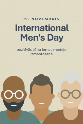 International Men's Day gray modern-color-block