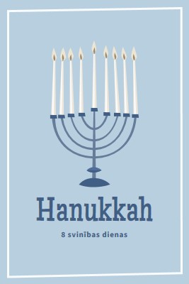 8 dienas Hanukkah blue organic-simple