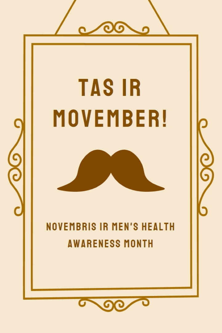 Mustaches (novembris) brown vintage-retro