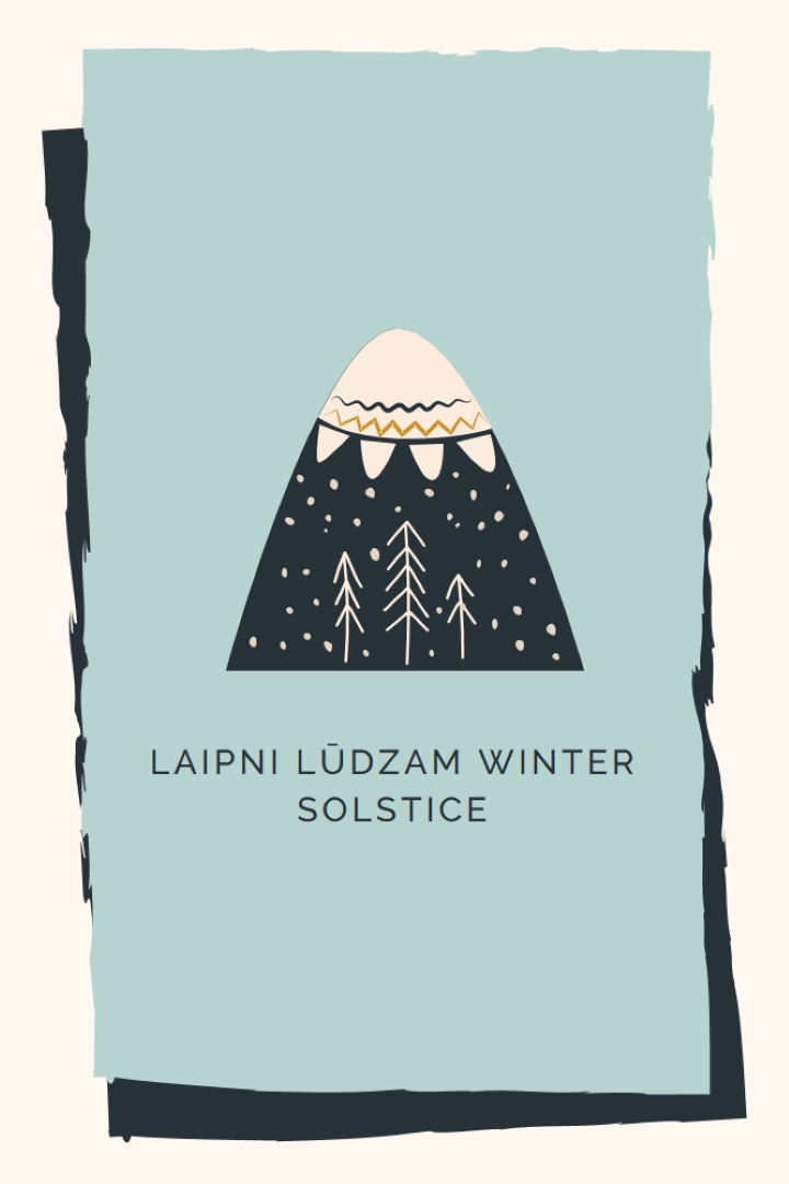 Laipni lūdzam ziemas solosticē! blue whimsical-color-block