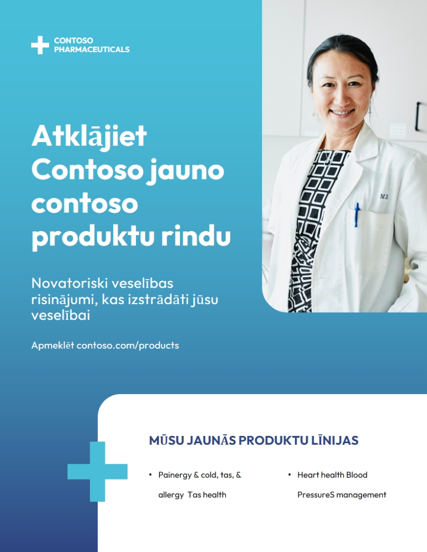Klasiska korporatīva produktu skrejlapa blue simple,corporate,professional,gradient