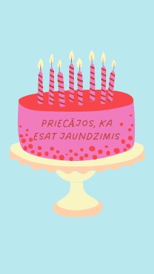 Priecājamies, ka esat dzimis pink cute,3d,minimal