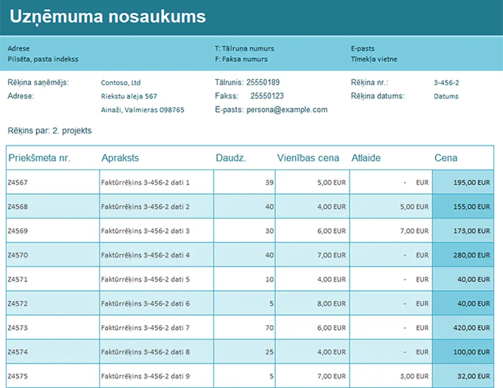 Pārdošanas rēķinu izsekotājs