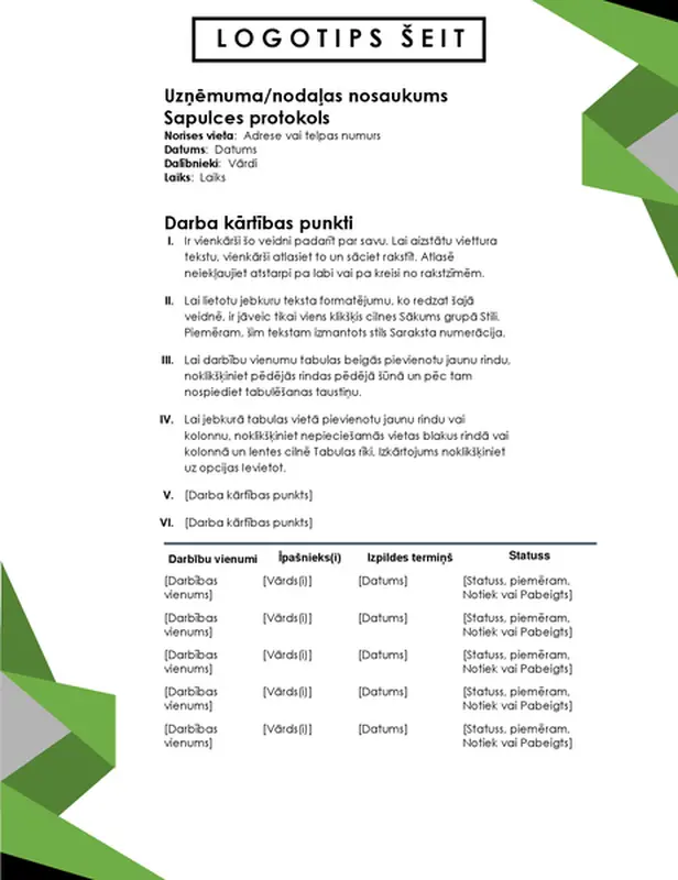 Sapulces protokols ar trīsstūriem