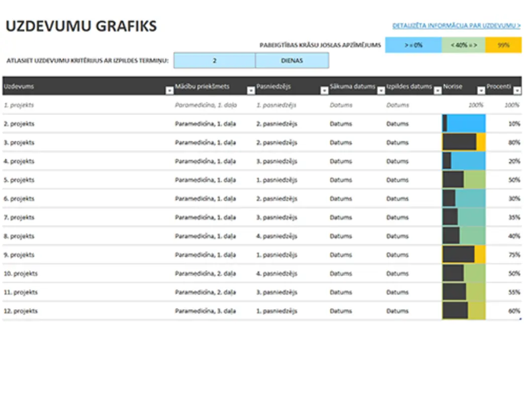 Uzdevumu grafiks gray modern-simple