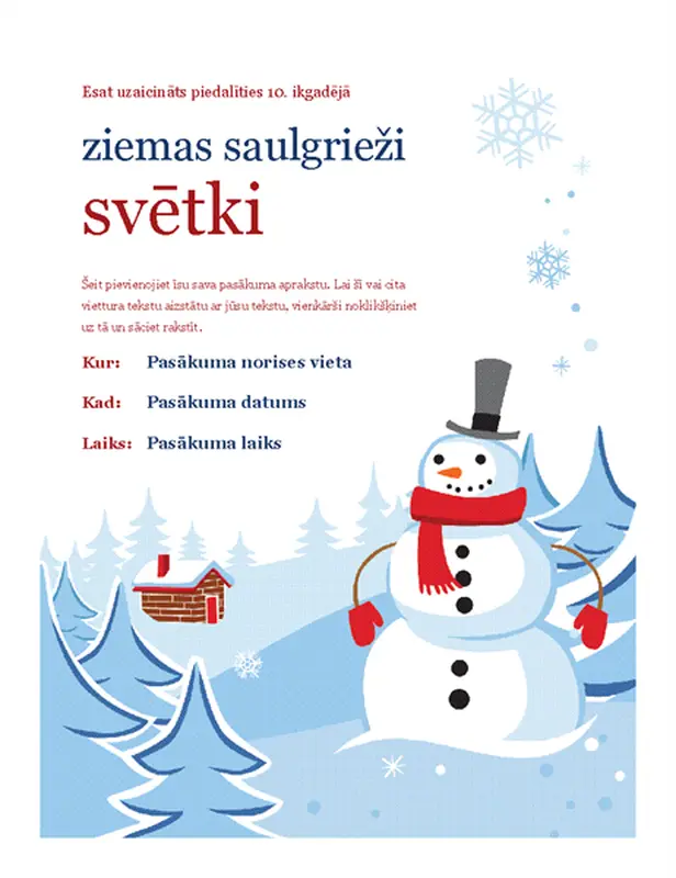 Ziemas ballītes skrejlapa