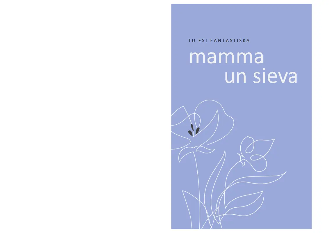 Eleganta Mātes dienas kartīte organic-simple