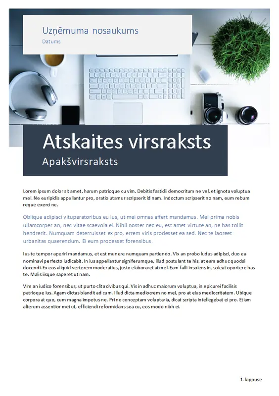 Atskaite (dizains Izcelsme) modern simple