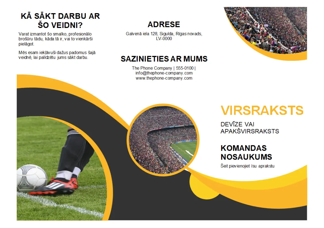 Sporta brošūra yellow modern-simple