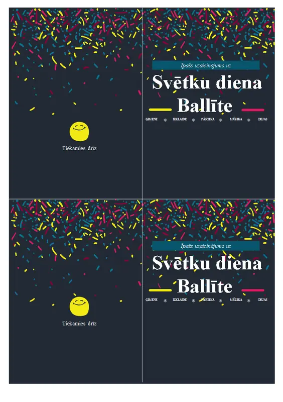 Svētku pasākuma uzaicinājums modern-bold