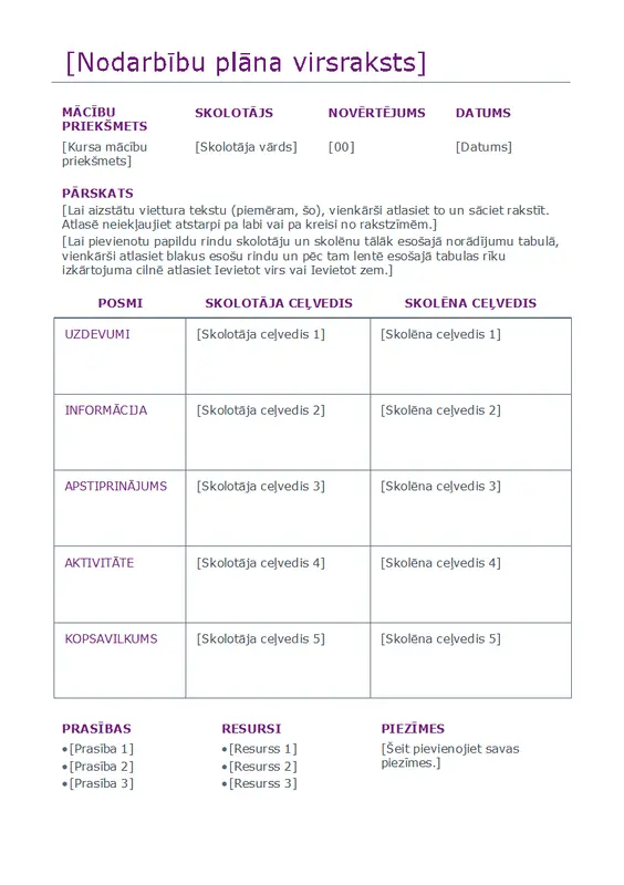 Dienas nodarbību plānotājs (krāsains) modern simple