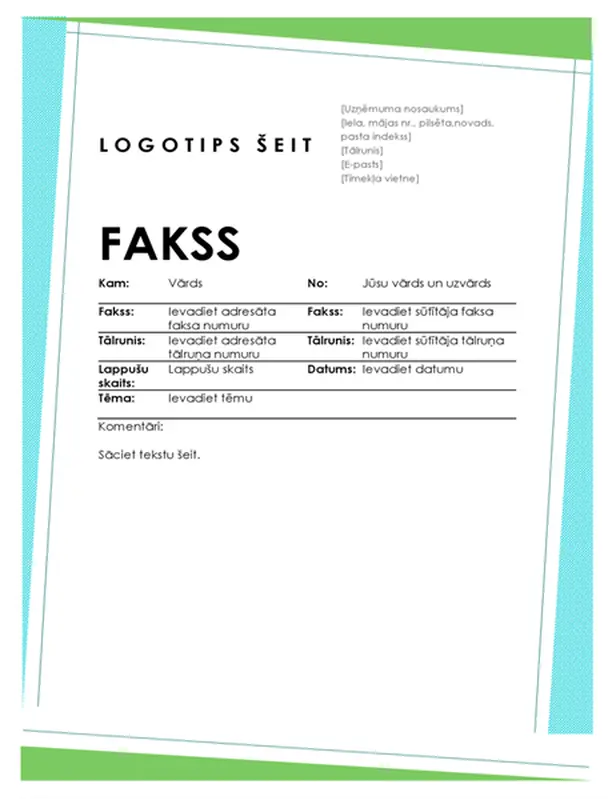 Ģeometriska faksa titullapa