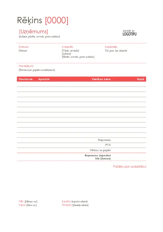 Rēķins modern-simple