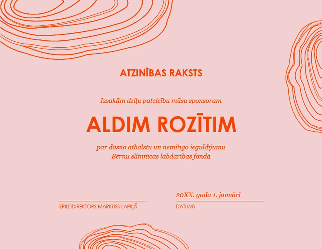 Spirālveida skices atzinības raksts  organic-simple