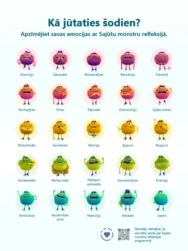Emociju pārvaldība ar Sajūtu monstru whimsical-color-block