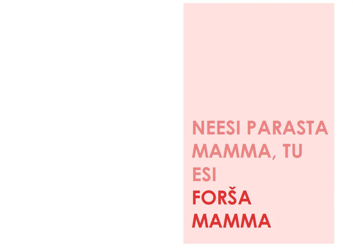 Mātes dienas kartīte lieliskai mammai modern-simple