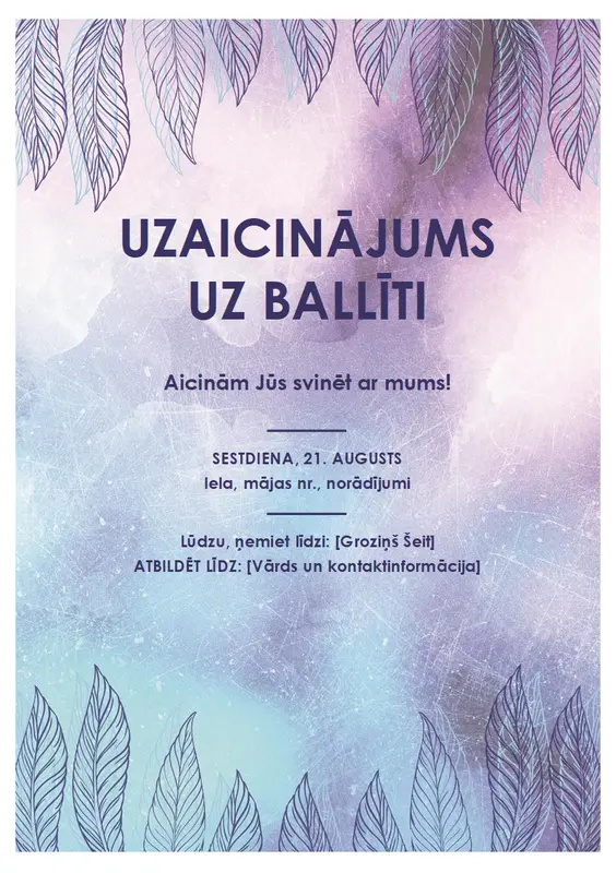 Skrejlapa — uzaicinājums uz svinībām organic-boho