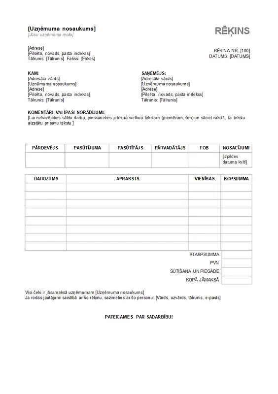 Rēķins modern-simple