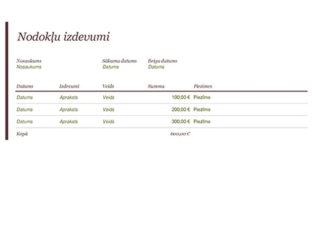 Nodokļu žurnāls modern-simple