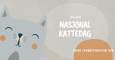 God nasjonal kattedag gray organic-simple