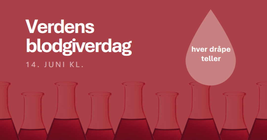 Verdens blodgiverdag red modern-bold