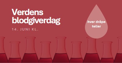 Verdens blodgiverdag red modern-bold