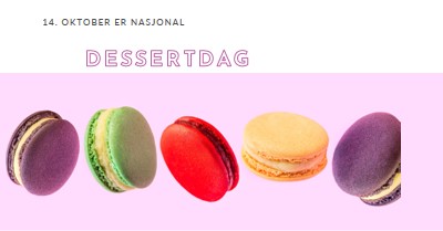 Ikke gå glipp av dessertdagen purple modern-bold