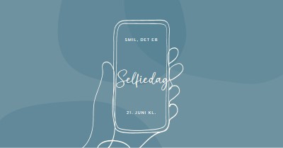 Selfie tillit blue whimsical-line