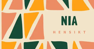 Kwanzaa-prinsippet i Nia orange whimsical-color-block
